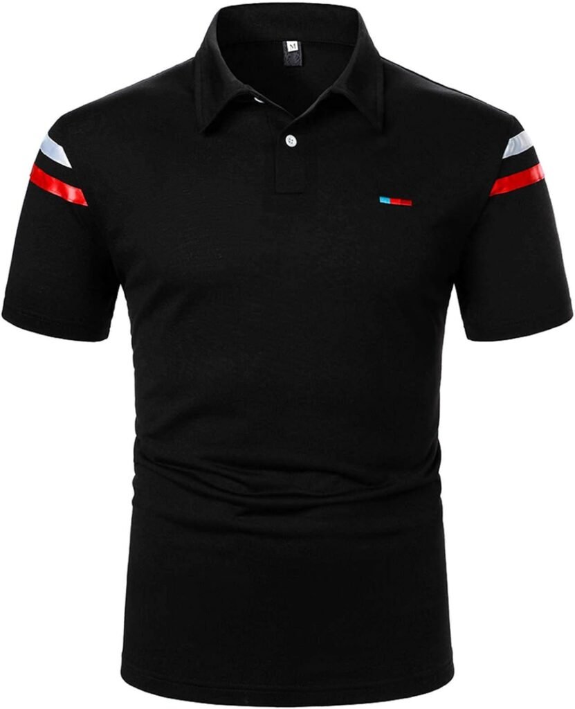 DIYAGO Polo Shirts Men Button up Colorblock Fashion Casual Designer Shirt Tees Golf Summer Tops Office Collar Short Sleeve