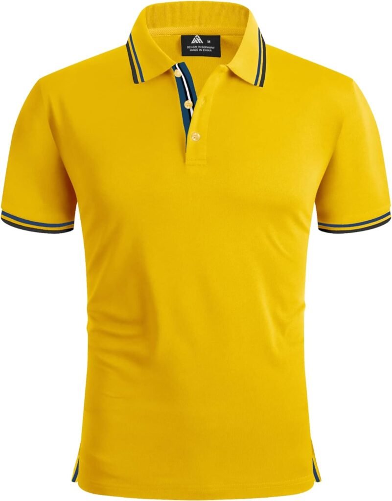 GEEK LIGHTING Polo Shirts for Men Short Sleeve Summer Causal Collared Golf Tennis T-Shirt