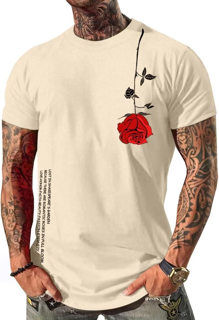 Nhicdns Mens T-Shirt Hip Hop Printed Graphic Short Sleeve Shirt Cotton Crew Neck Tee Tops for Men Women