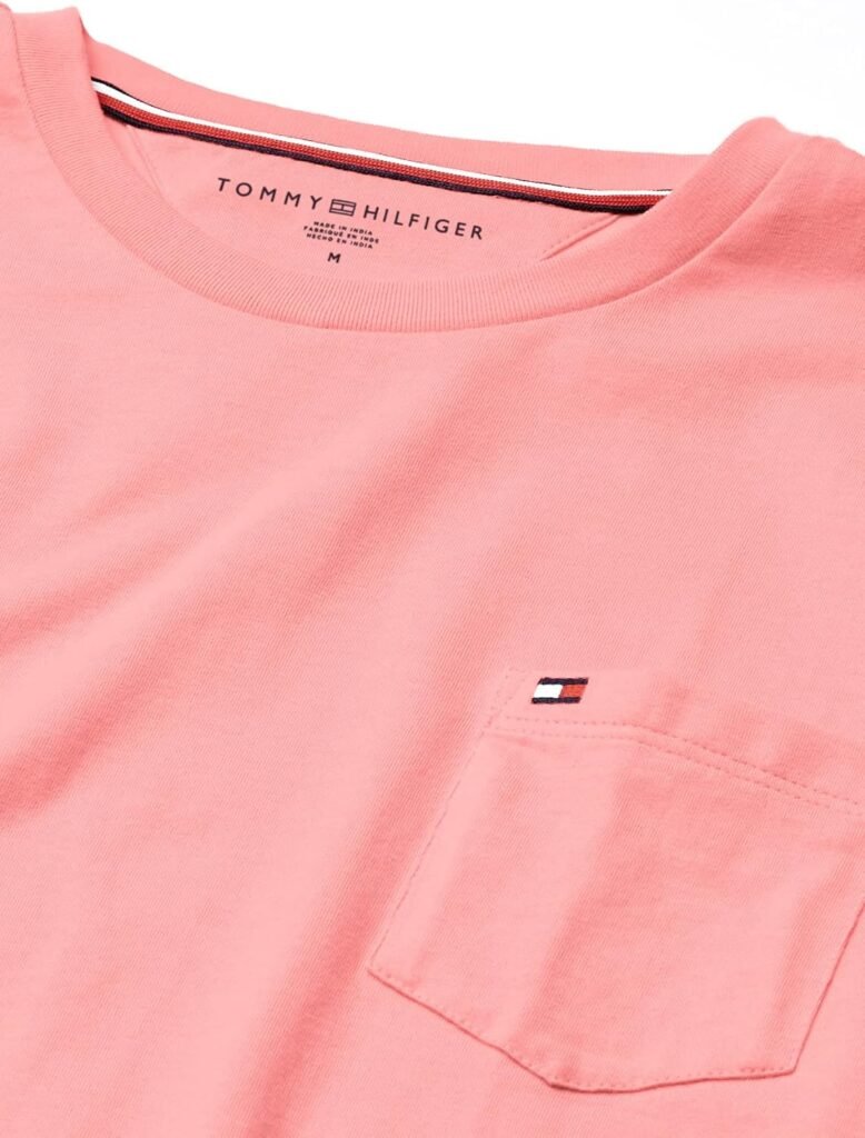 Tommy Hilfiger Mens Essential Short Sleeve Cotton Crewneck Pocket T-Shirt